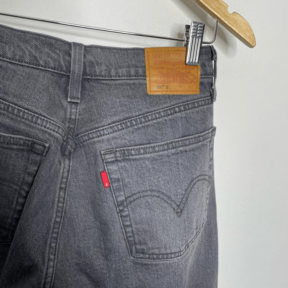 LEVI'S 501 Skinny Jeans WOMEN'S black wash cotton high rise denim 24 X 28 NWT - Picture 7 of 8